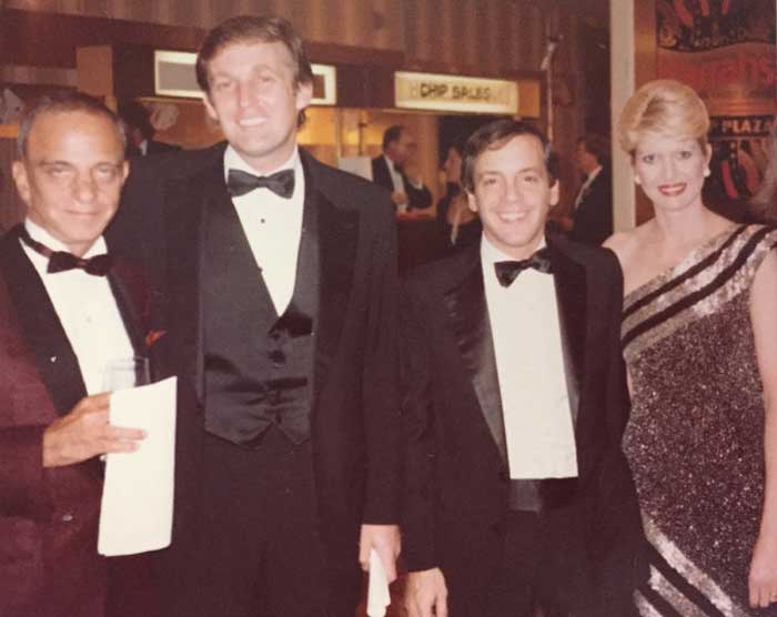 Donald Trump, Ivana Trump and Steve Rubell at Studio 54