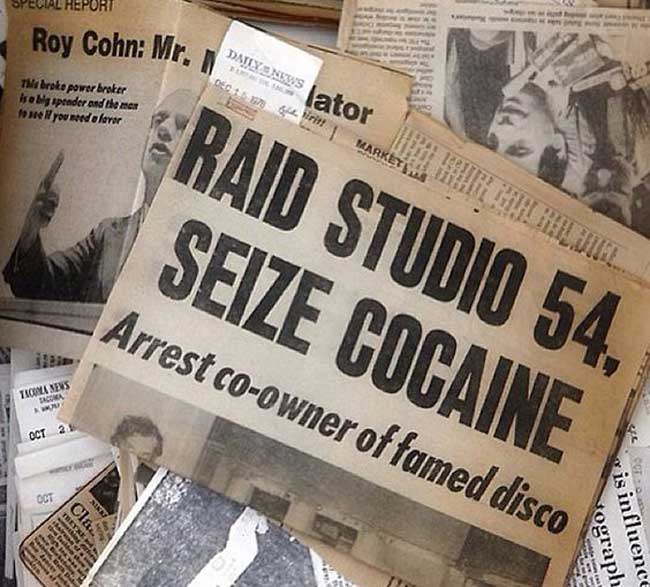 Studio 54 newspaper raid