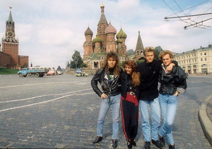 Tom Leonhard, Sandra, Hanni Hansen, Frank Peterson Moscow 1989